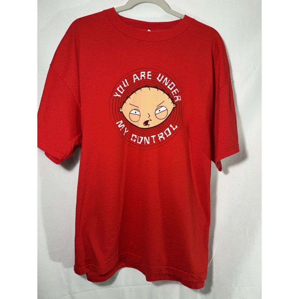 Vintage 2005 Family Guy Stewie Men's XL Red You Are Under My Control T-Shirt